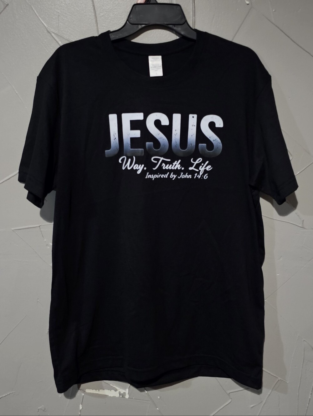 Faith-Based Graphic Tee - Black JESUS Way Truth Life
